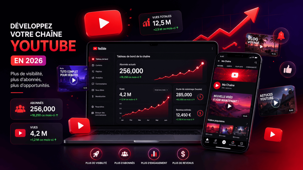 augmenter vues abonnes youtube 2026